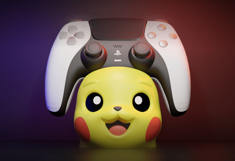 Pikachu Controller Holder 3d model