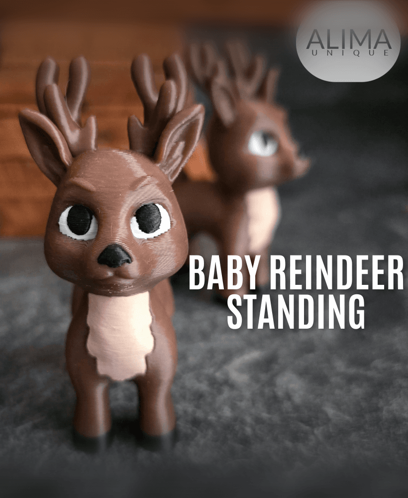 Cute Baby Reindeer Standing 3d model