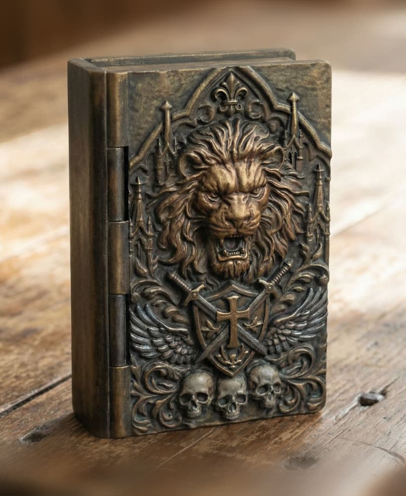 Gothic Lion Book Box 3d model