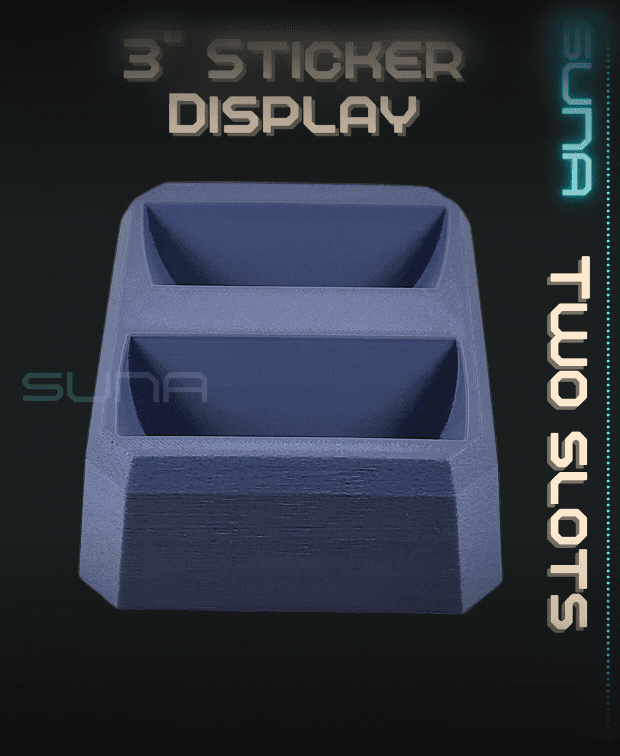Double Sticker Display - 3" Circular 3d model