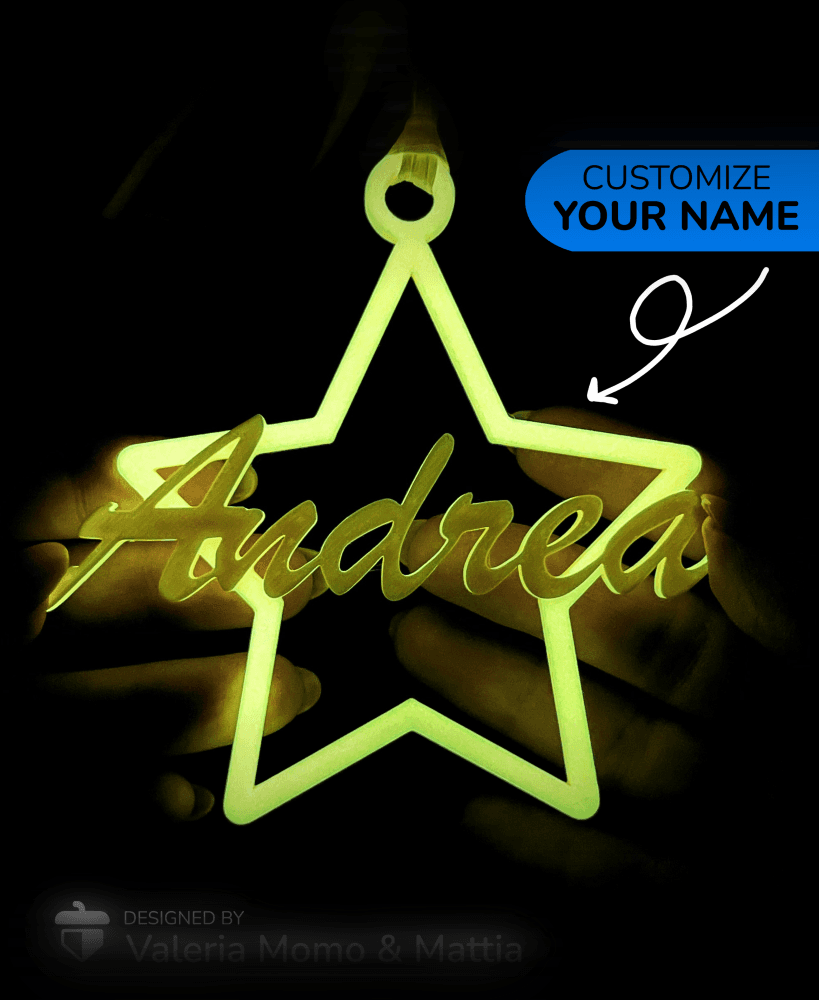 Christmas Decoration (#3) Your Name, Star, Gift 3d model