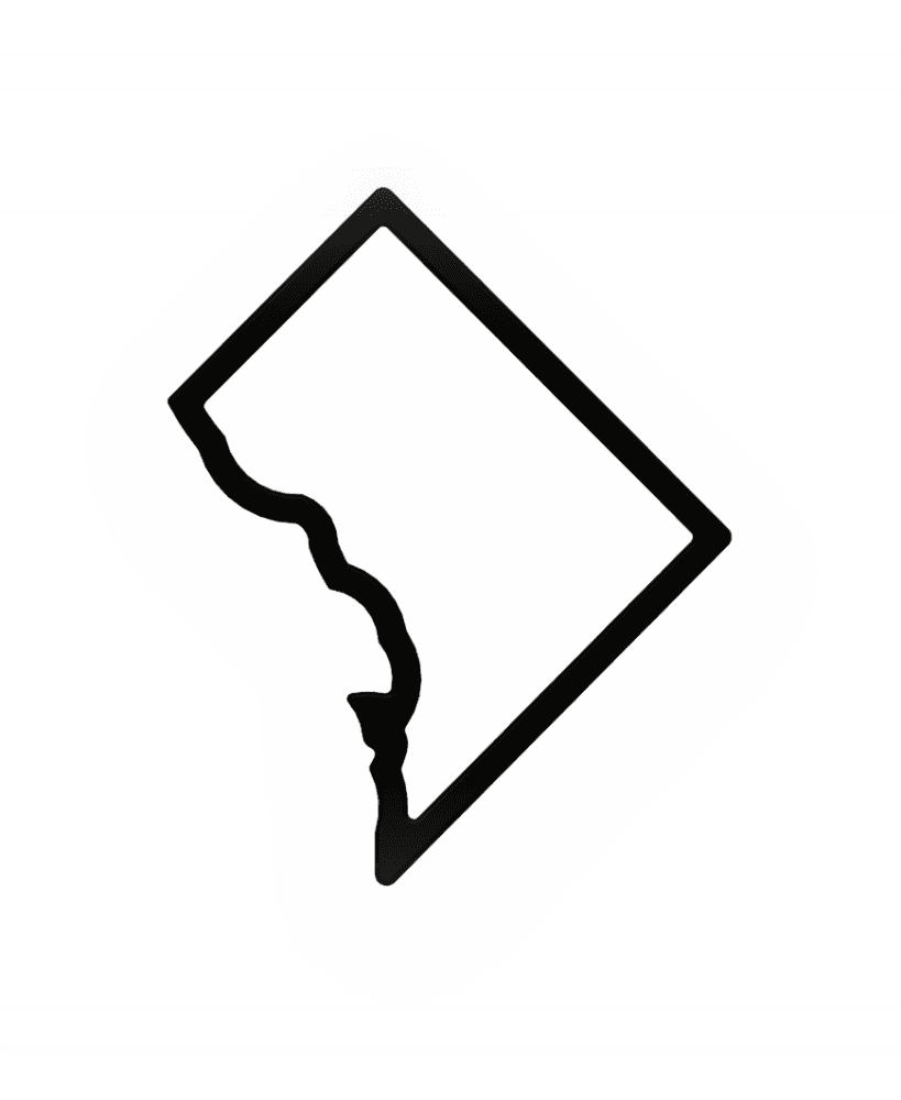 Washington DC Cookie Cutter STL File - 4 inches 3d model