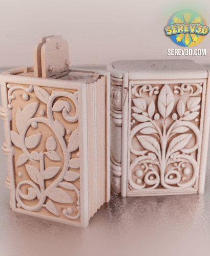 Book Spice Shaker - Salt & Pepper Kitchen Accessory - 3D Print STL/3MF 3d model