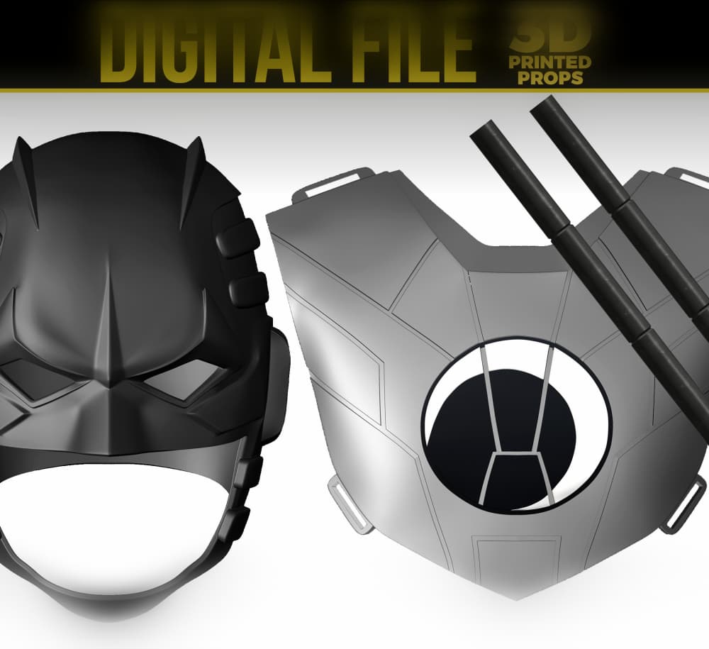 Midnighter Helmet, Chest Plate and Baton Bundle 3d model