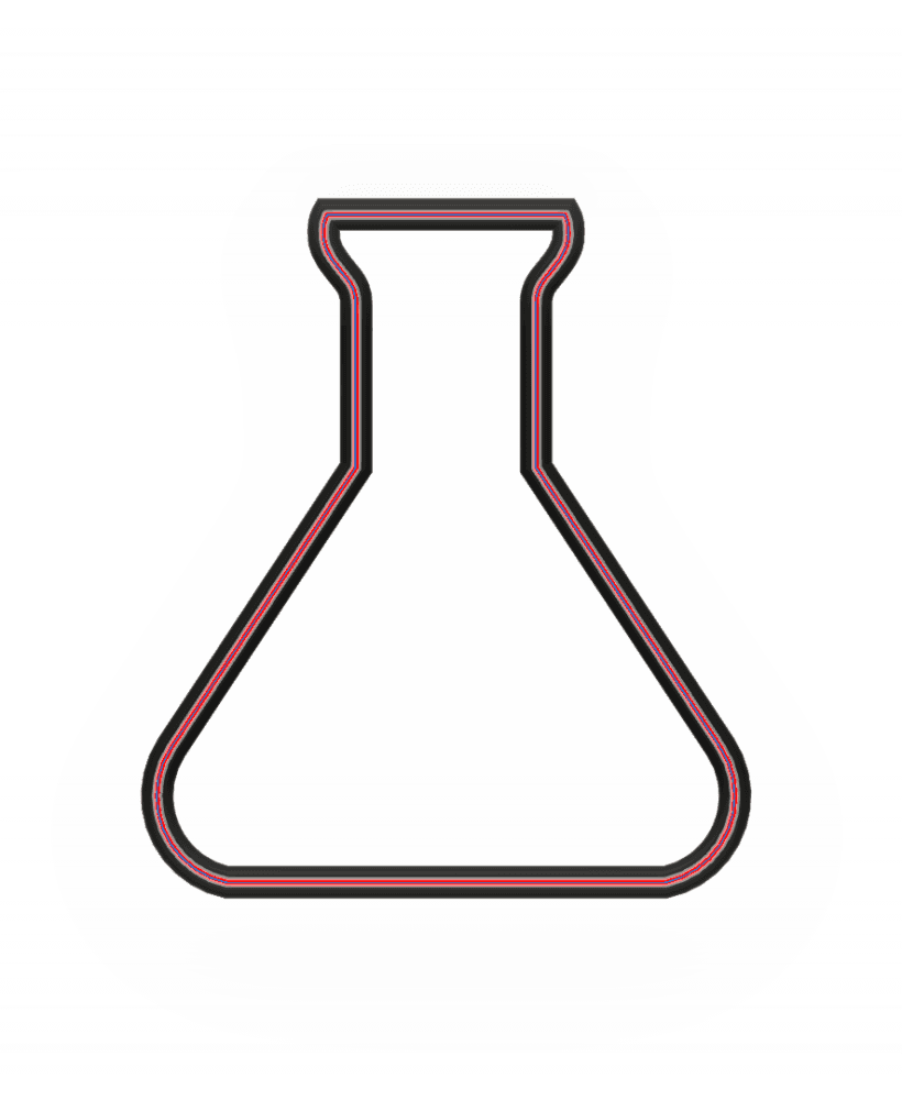 Chemistry Flask Cookie Cutter STL File - 4 inches 3d model