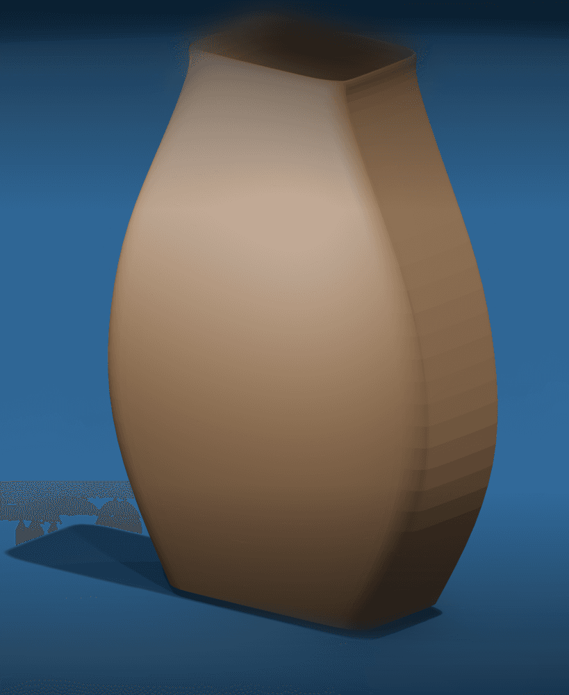 Curved Square Vase 3d model