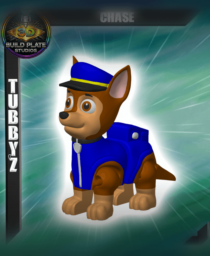 Paw Patrol Chase Multicolor Flexi Print-In-Place 3d model