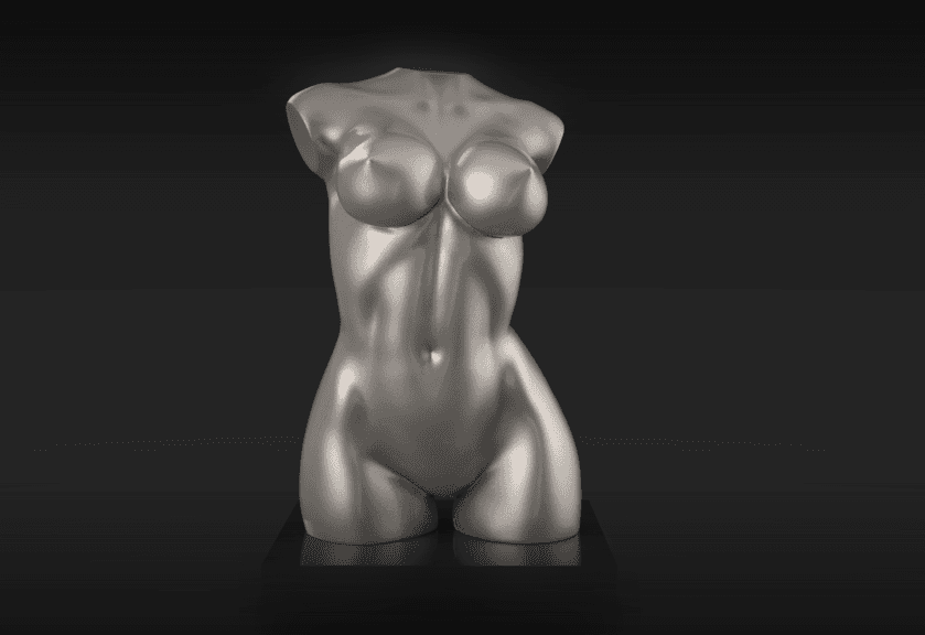 Female Torso Statue 3d model