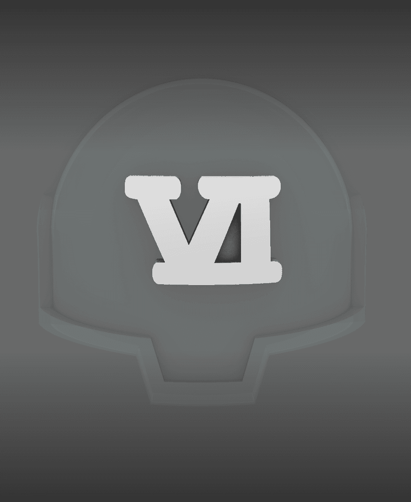 Space Knights DV04 Standard Roman Numeral 06 Shoulder Symbols 3d model