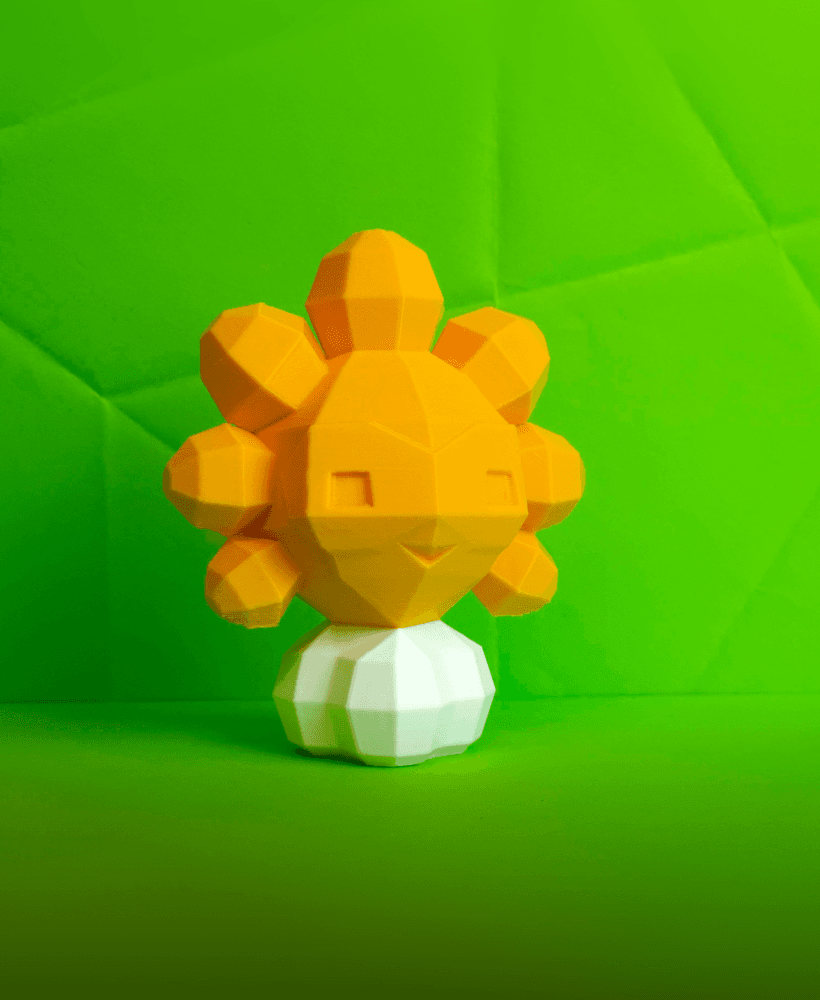 Castform Sunny Low Poly Pokemon 3d model