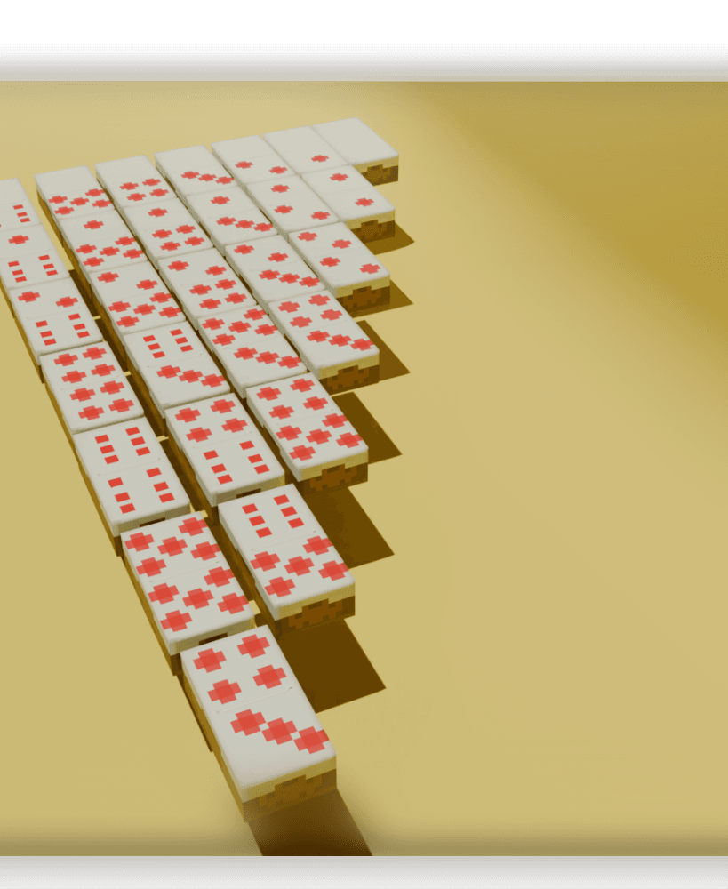 Stylized Minecraft Cake Domino Set - Voxel 3d model