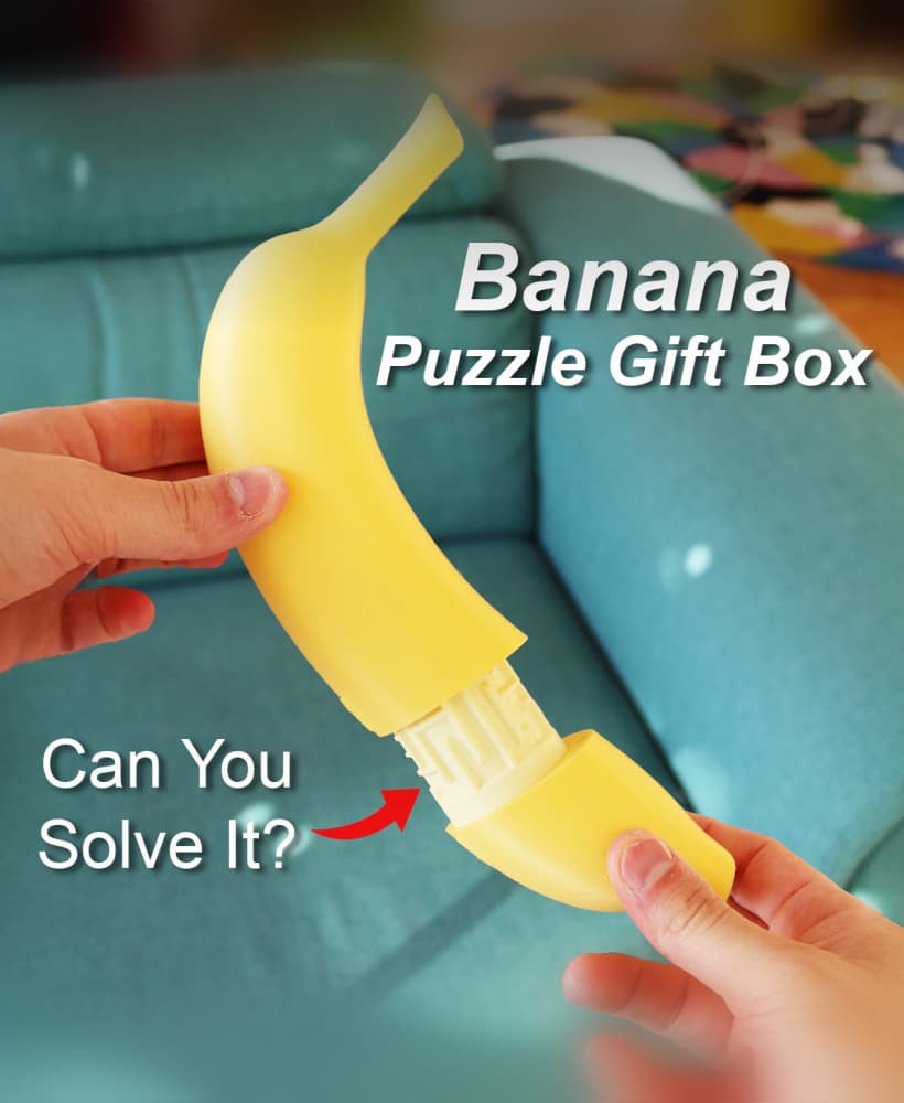 Banana Labyrinth Puzzle Gift Box 3d model