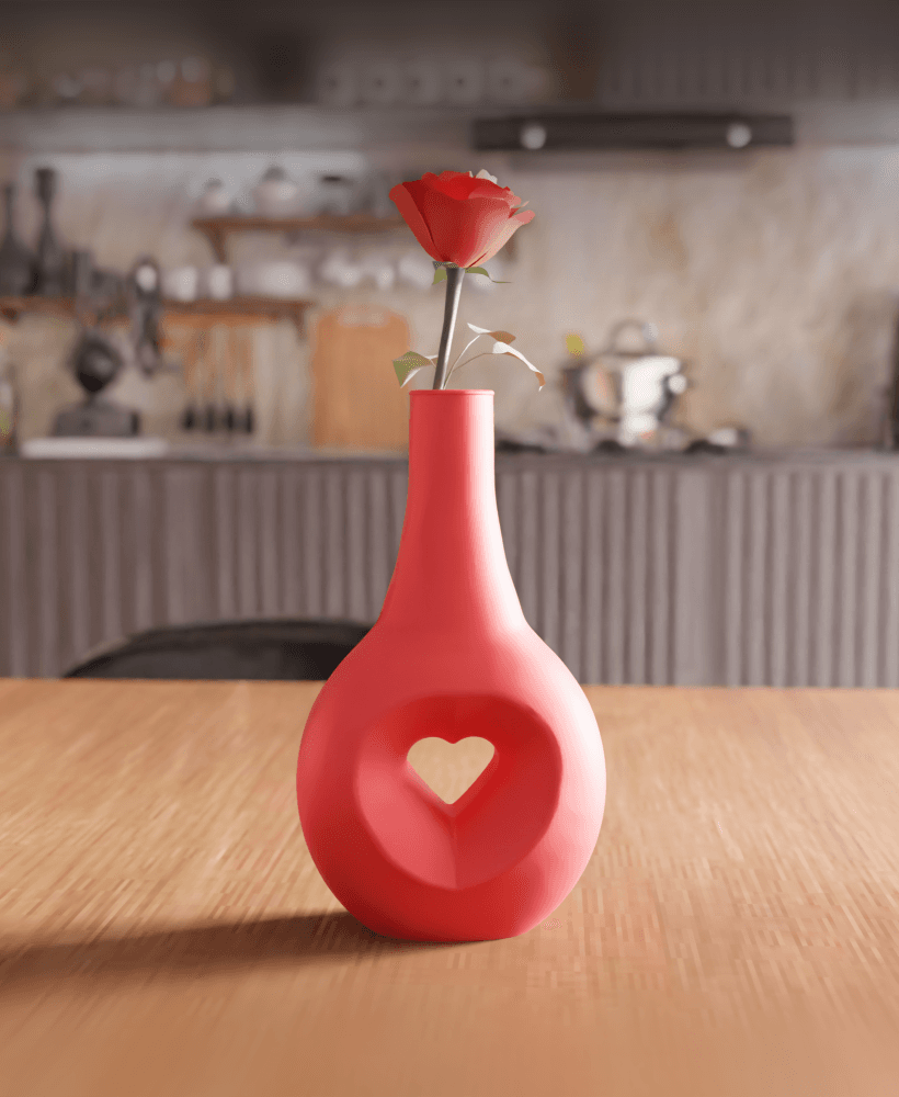 Heart Hollow Vase 3d model