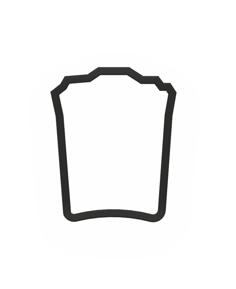 French Fries Cookie Cutter STL File - 4 inches 3d model
