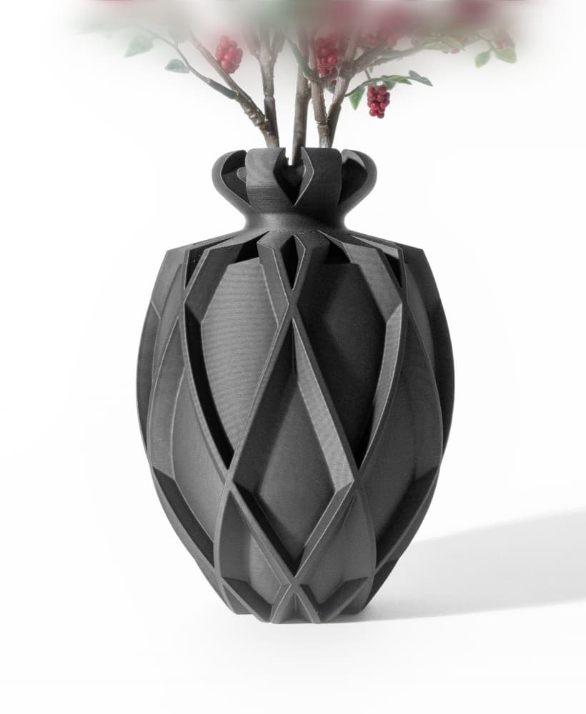 The Jari Vase, Modern and Unique Home Decor for Dried and Preserved Flower Arrangement | STL File 3d model