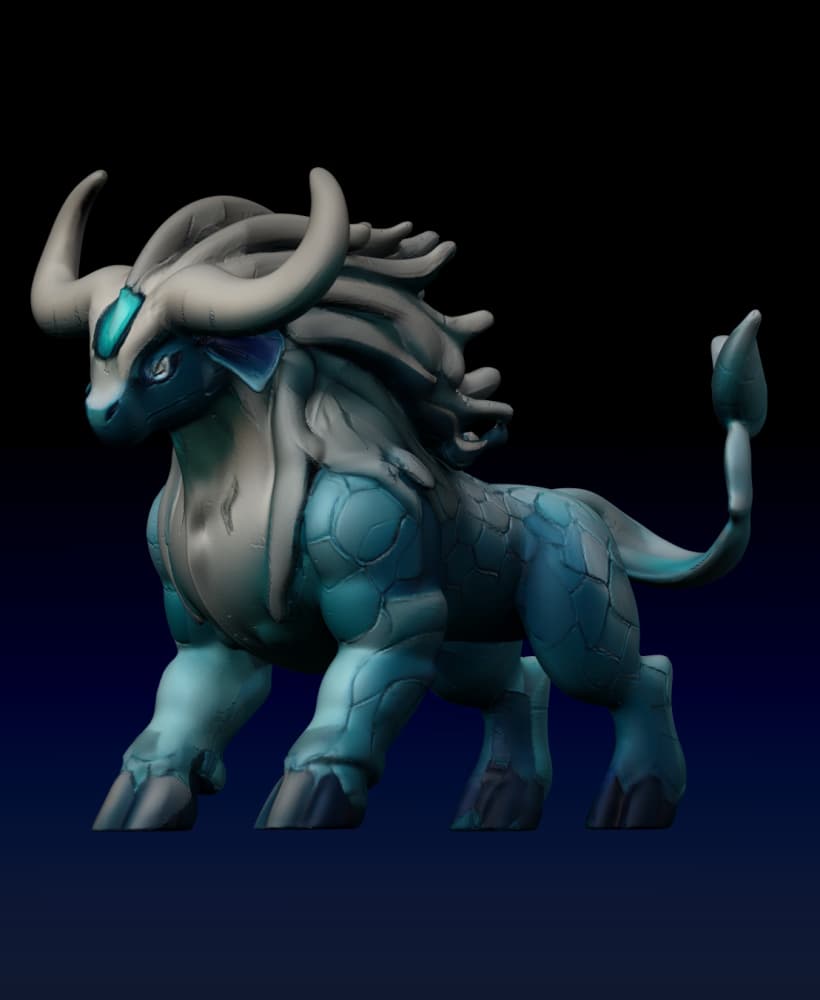 The Majestic Bull of the Deep - Poseidonox - FREE for Personal Use 3d model