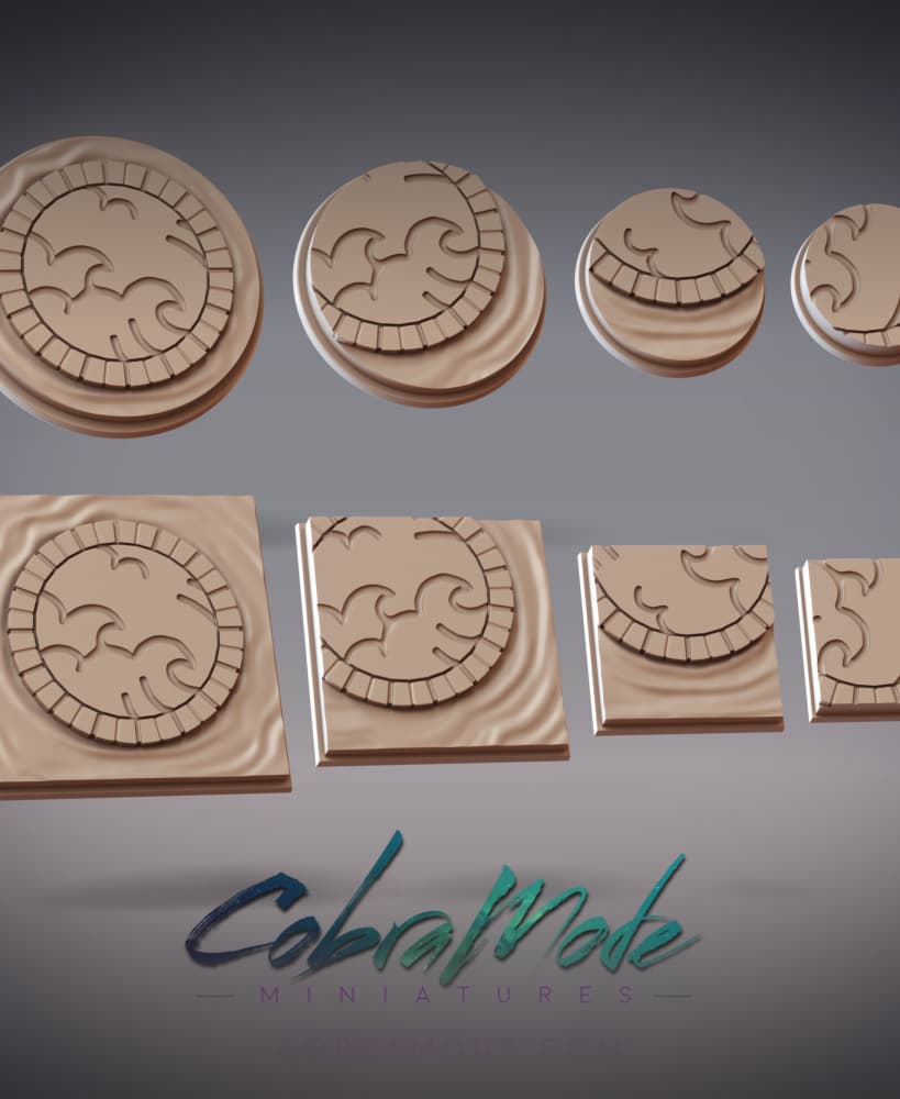 Cloud Platform Base Pack (8pcs) - Round and Square Versions 3d model