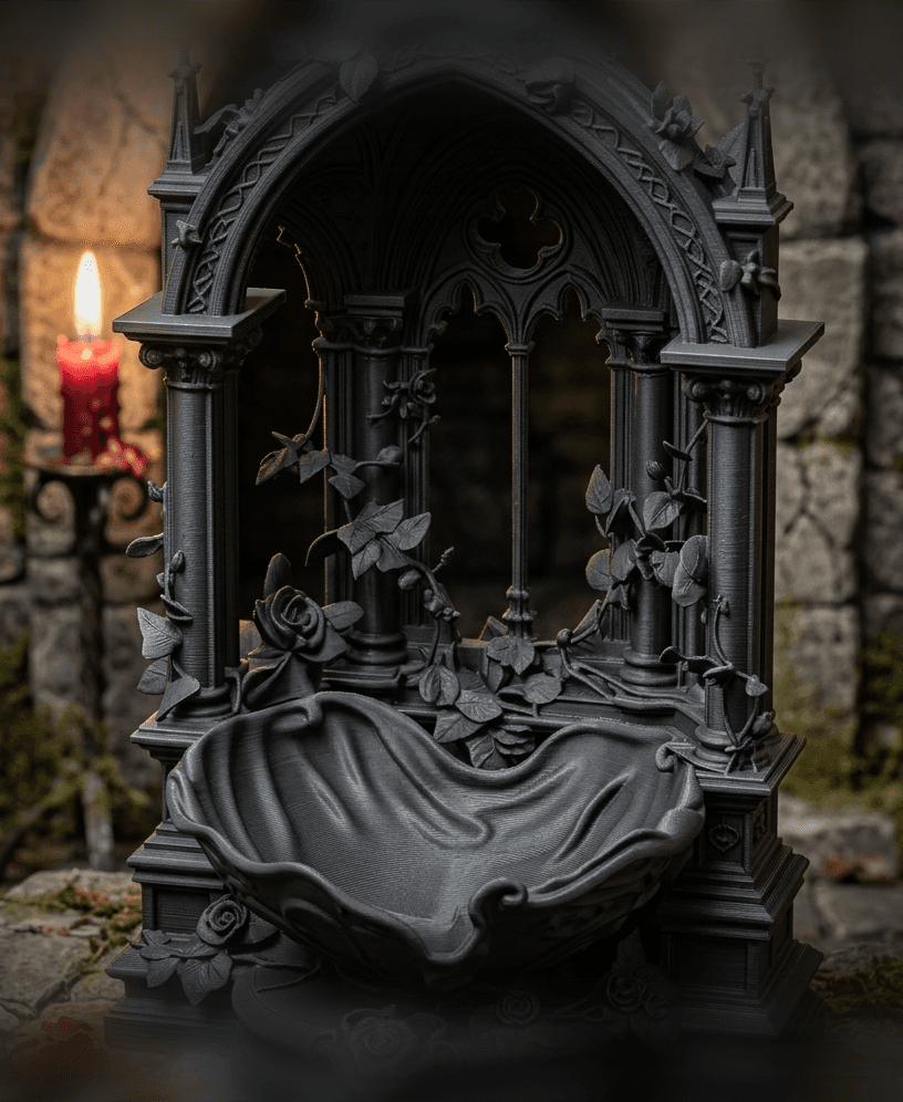 Gothic Rose Altar Trinket Holder 3d model