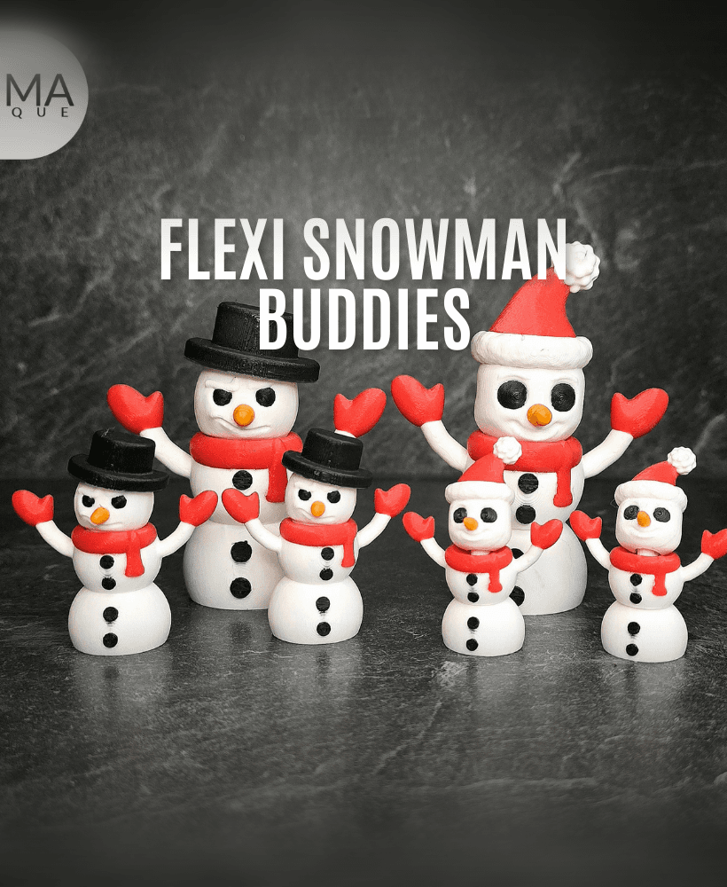 Flexi Snowman Buddies 3d model