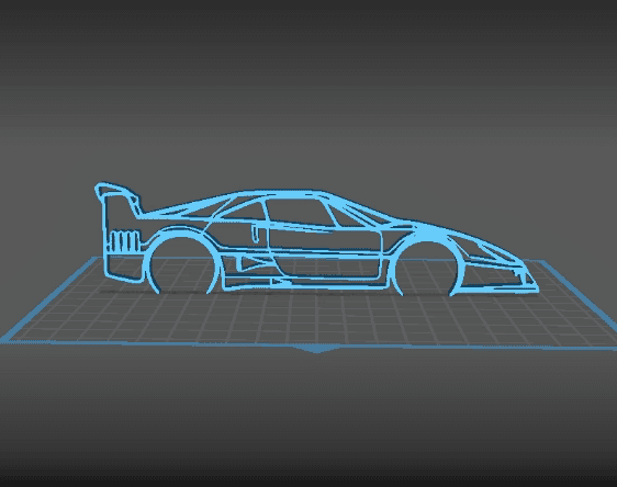 Ferrari - F40 L Wall Art 3d model
