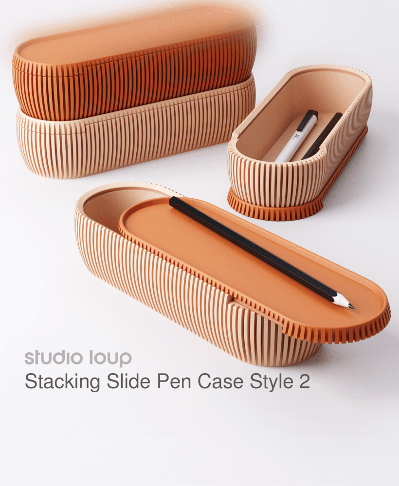 Stacking Slide Pen Case Style 2 3d model
