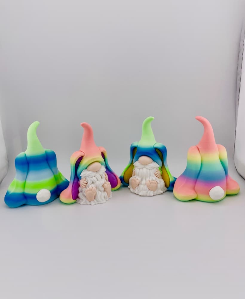 Long Ear Bunny Gnome -Tall Hat 3d model