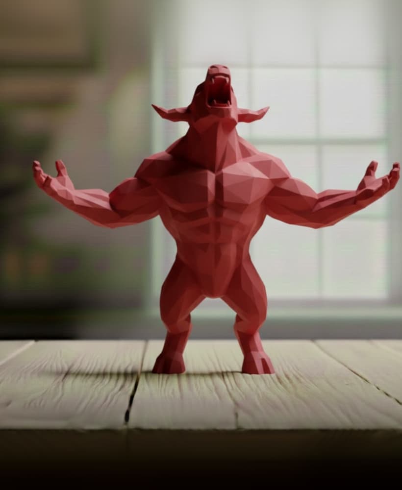 MINOTAUR LOWPOLY 3d model