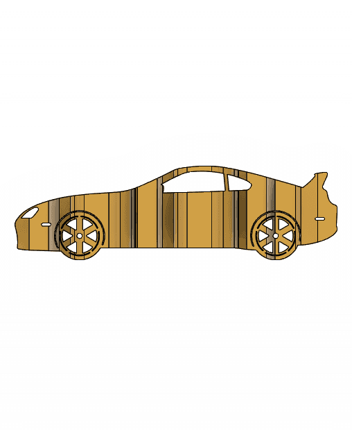 MK4 Supra 3D Car Flip Art 3d model