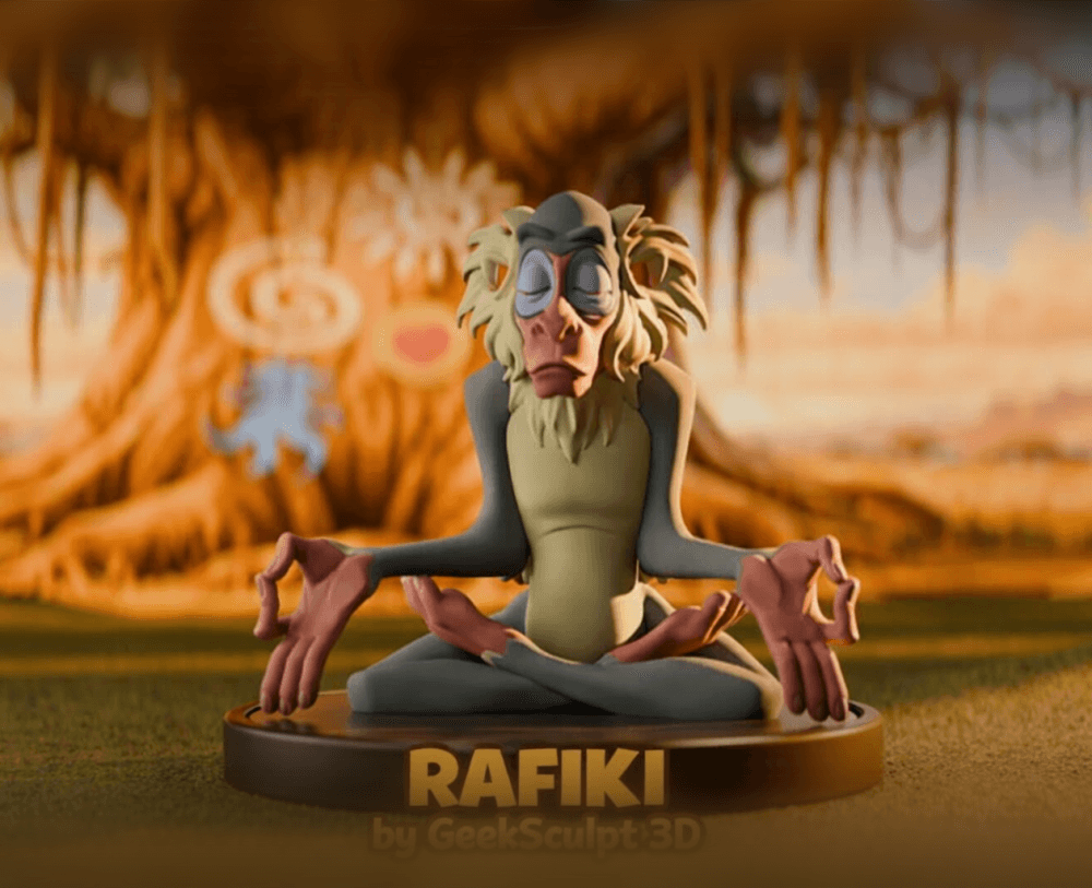 Lion King Rafiki Collectible Action Figure 3d model