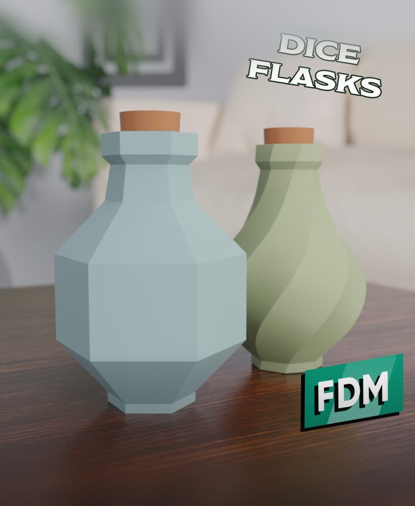 RPG - Dice Flasks 3d model