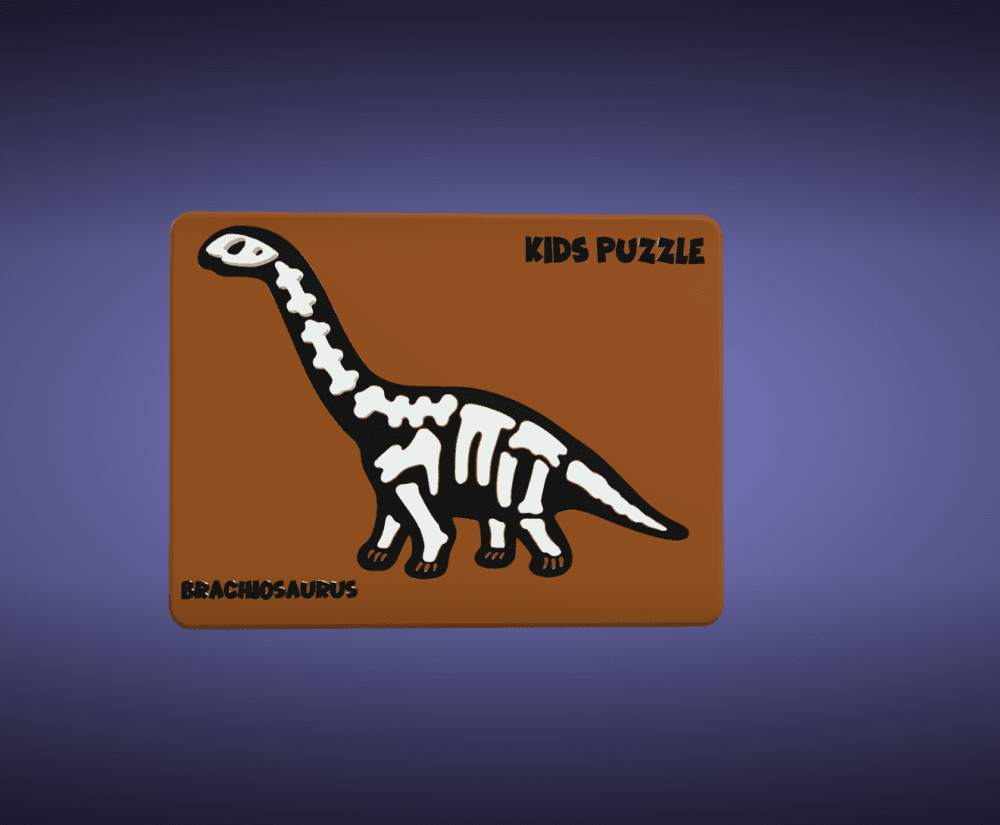 Brachiosaurus Puzzle 3d model
