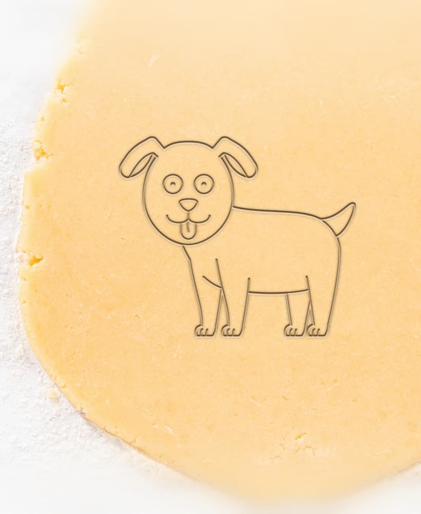 Dog Cookie Cutter, Biscuit Cutter 3d model