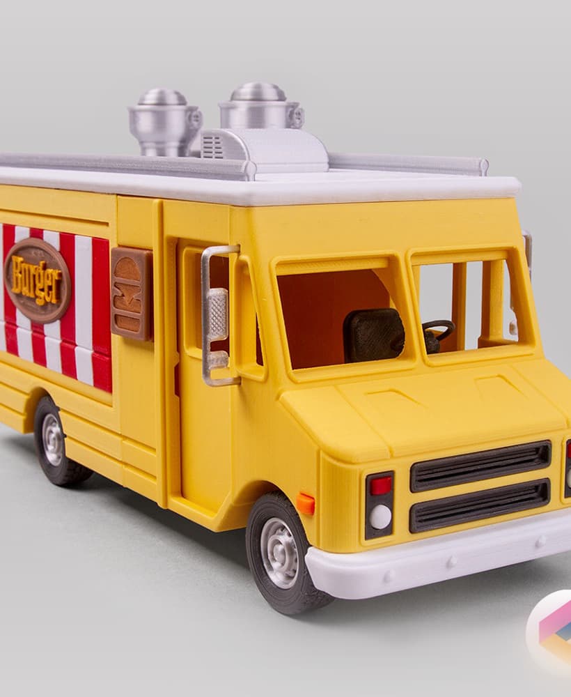 Burger food truck 3d model