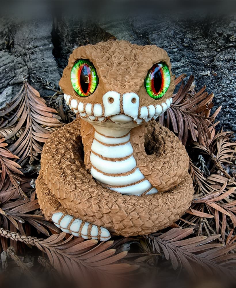 Rattlesnake Peeperz 2 Versions Realistic Glass and Painted Eyes 3d model
