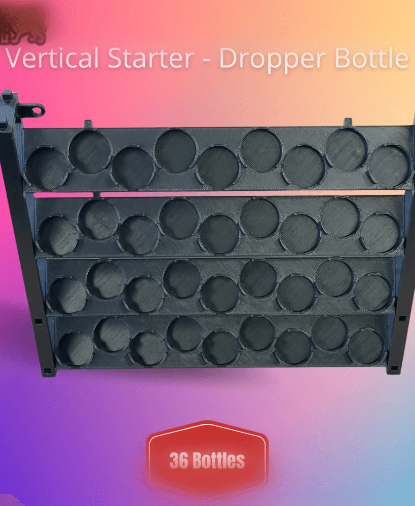 Griffin Gaming Modular Paint Rack - Vertical Section - Dropper Bottle 3d model