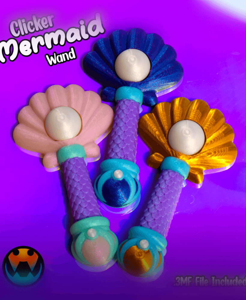 Mermaid Clicker Wand 3d model