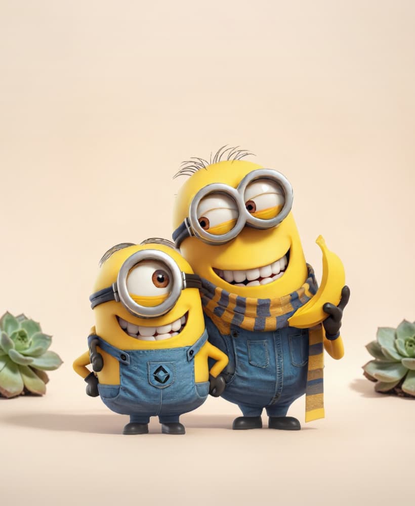 Two Minions 3d model