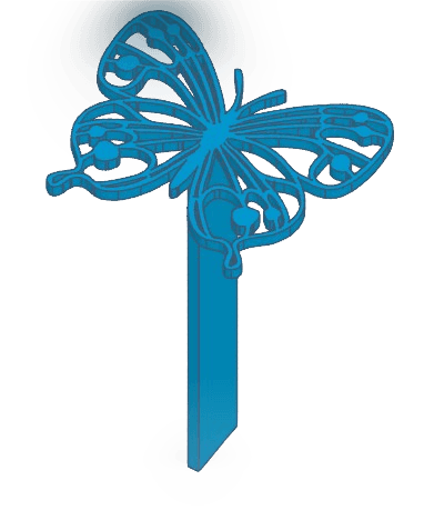 Butterfly Halo Bookmark 1.stl 3d model