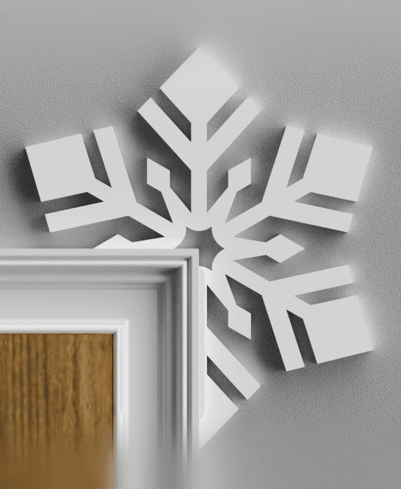 Snowflake Door Topper 3d model