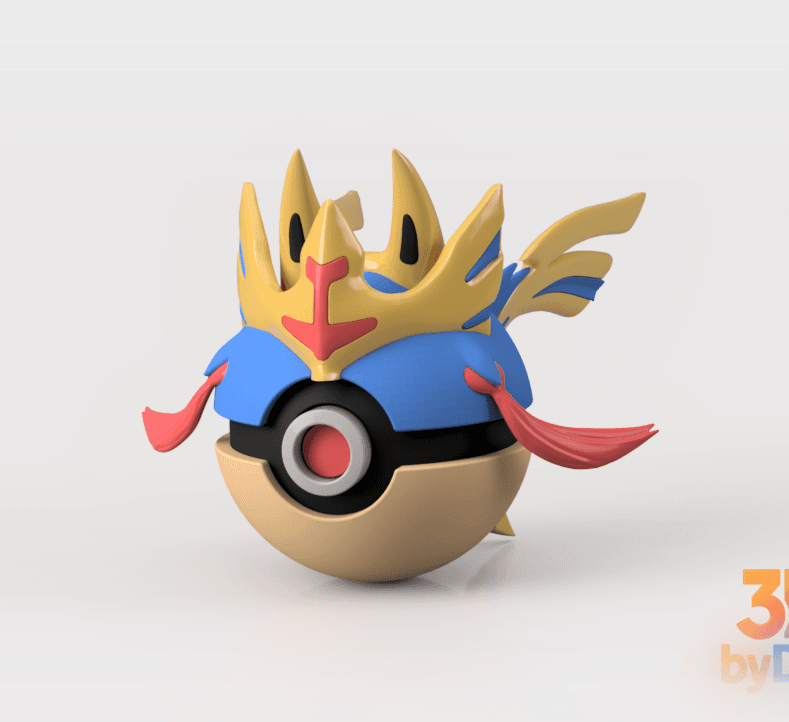 Zacian Poke Ball 3d model