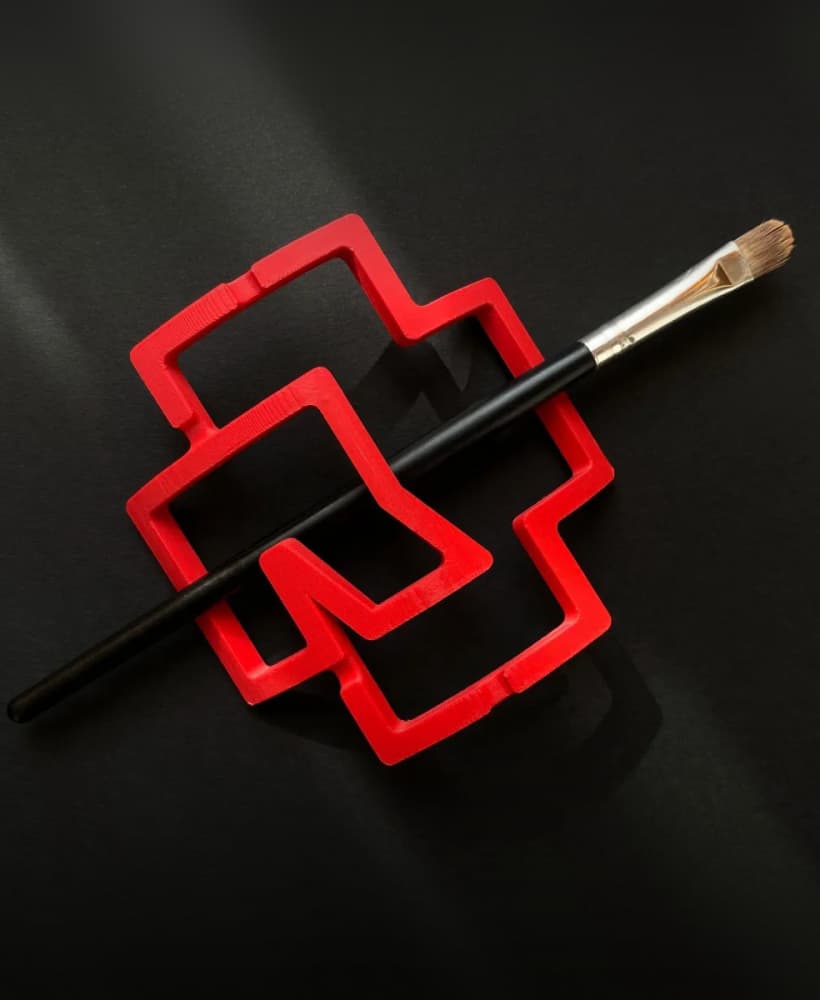 Rammstein logo hair pin 3d model