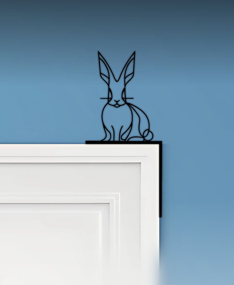 Rabbit Door Corner Decor 3d model