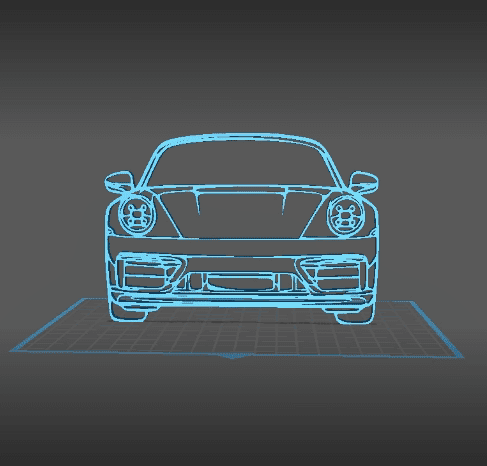 Porsche - 911 modele 992 Wall Art 3d model