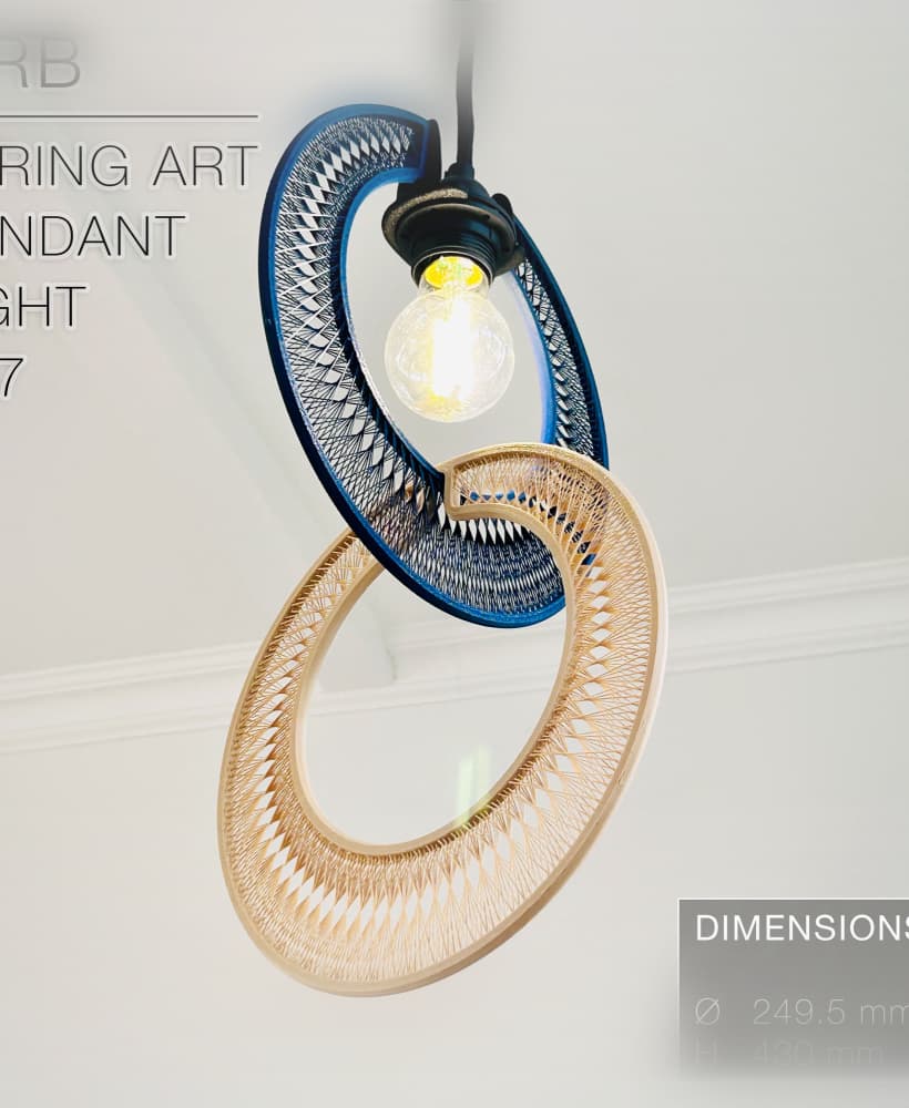 ORB | String Art Pendant Light E27 & E26 fast print 3d model
