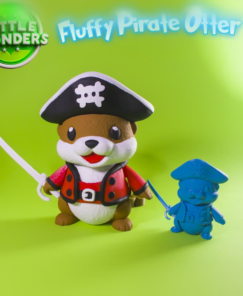Fluffy Pirate Otter 3d model