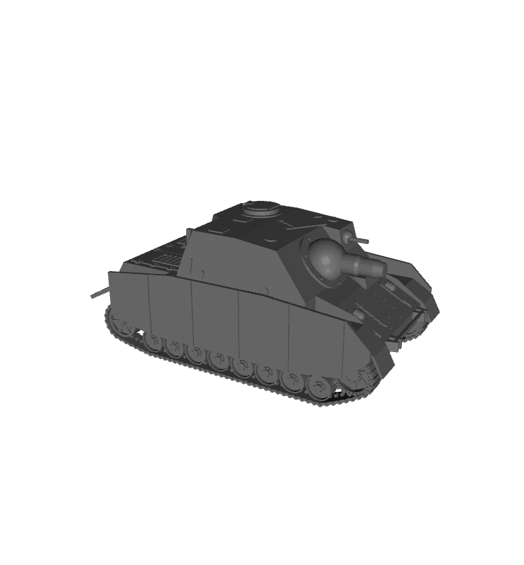 1/48 Scale German Strumpanzer IV SdKfz 166 Brummbar.stl 3d model