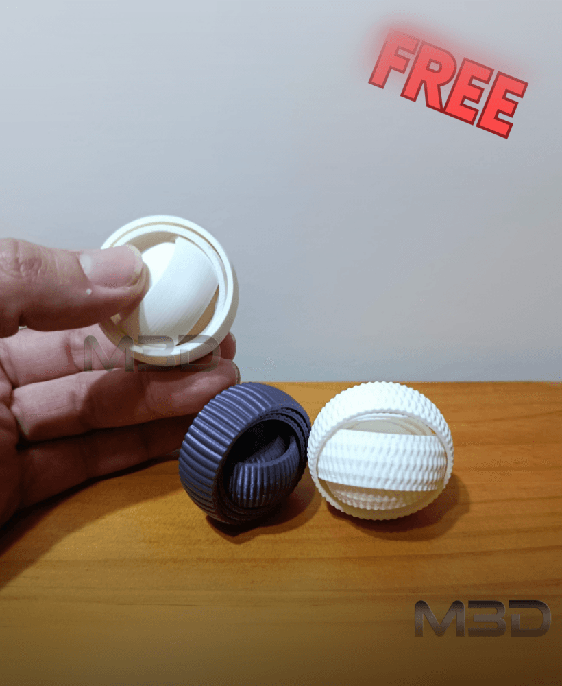 Basic fidget Ring set of 3 / no supports / 3mf included 3d model