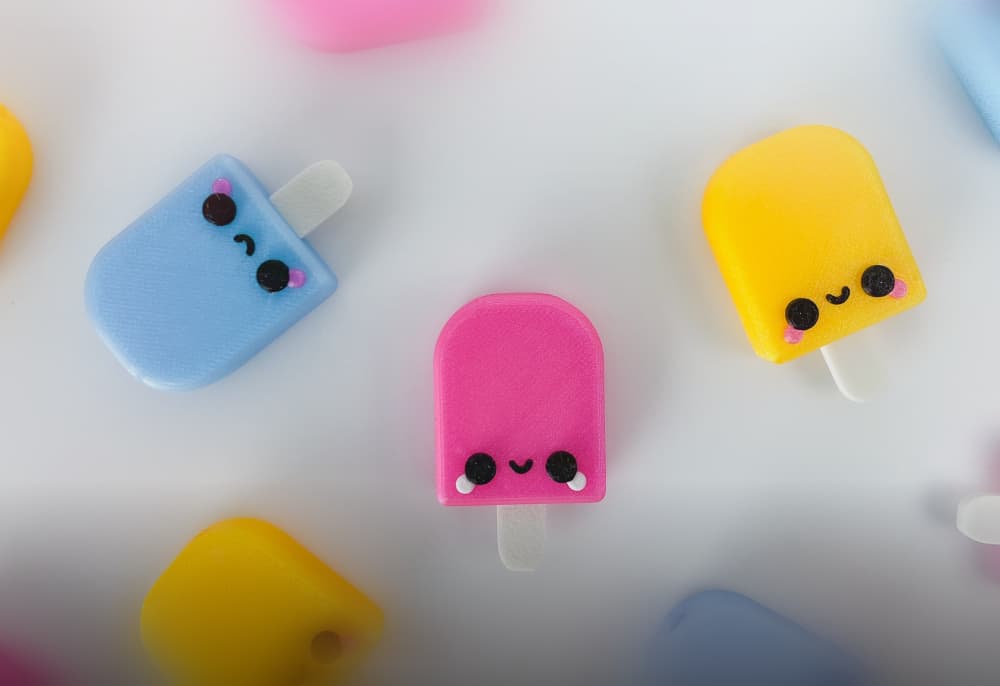 Popsicle Keychain, Magnet, and Box 3d model