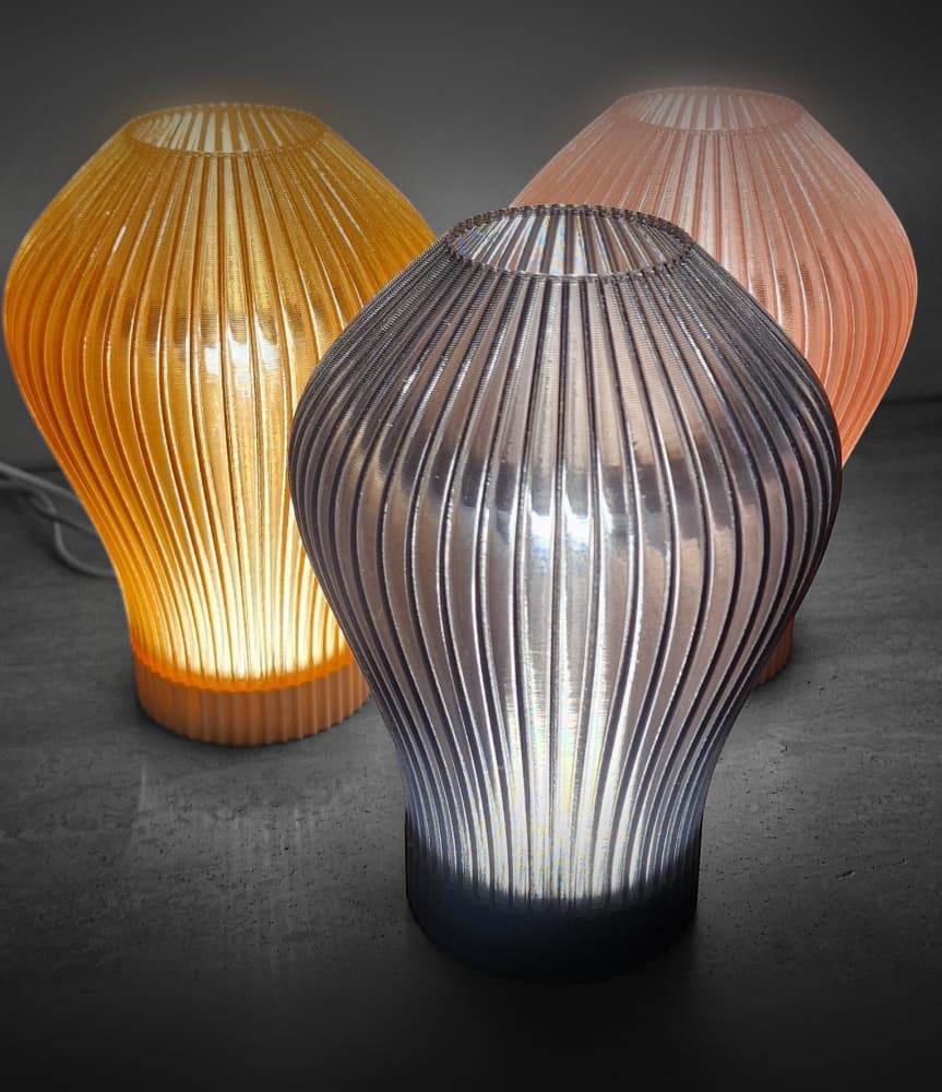 Lucidglow lamp - Elegant Ribbed LED Table Lamp 3d model