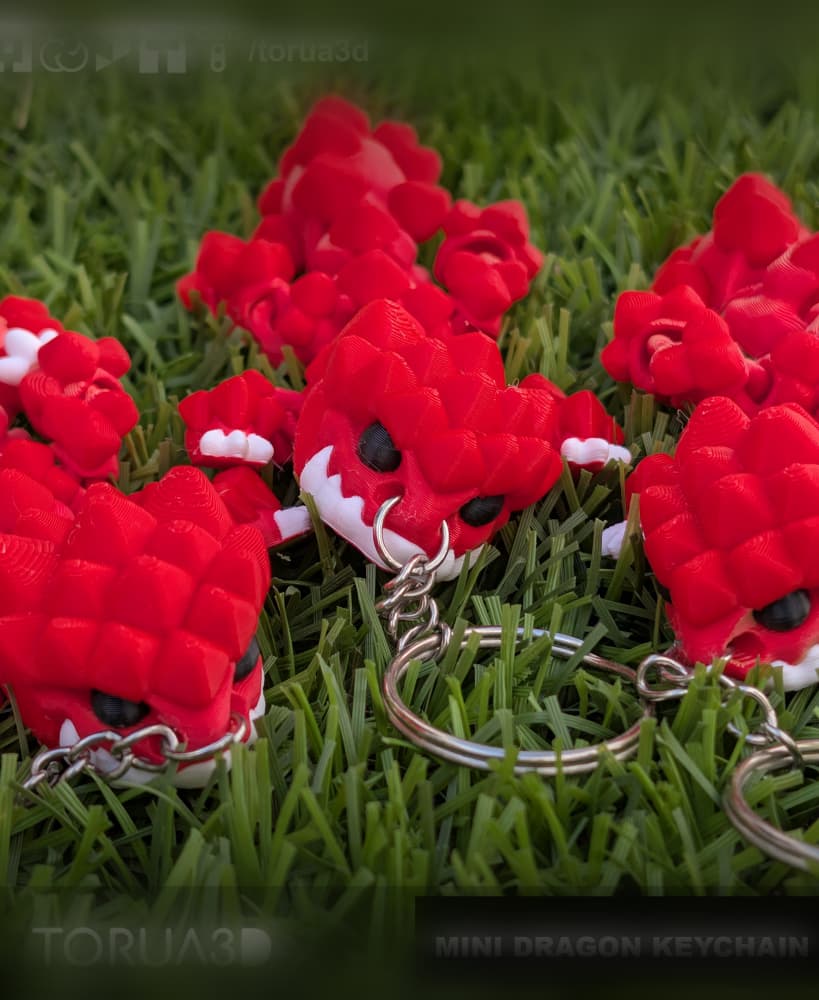Mini dragon Keychain 031 3d model